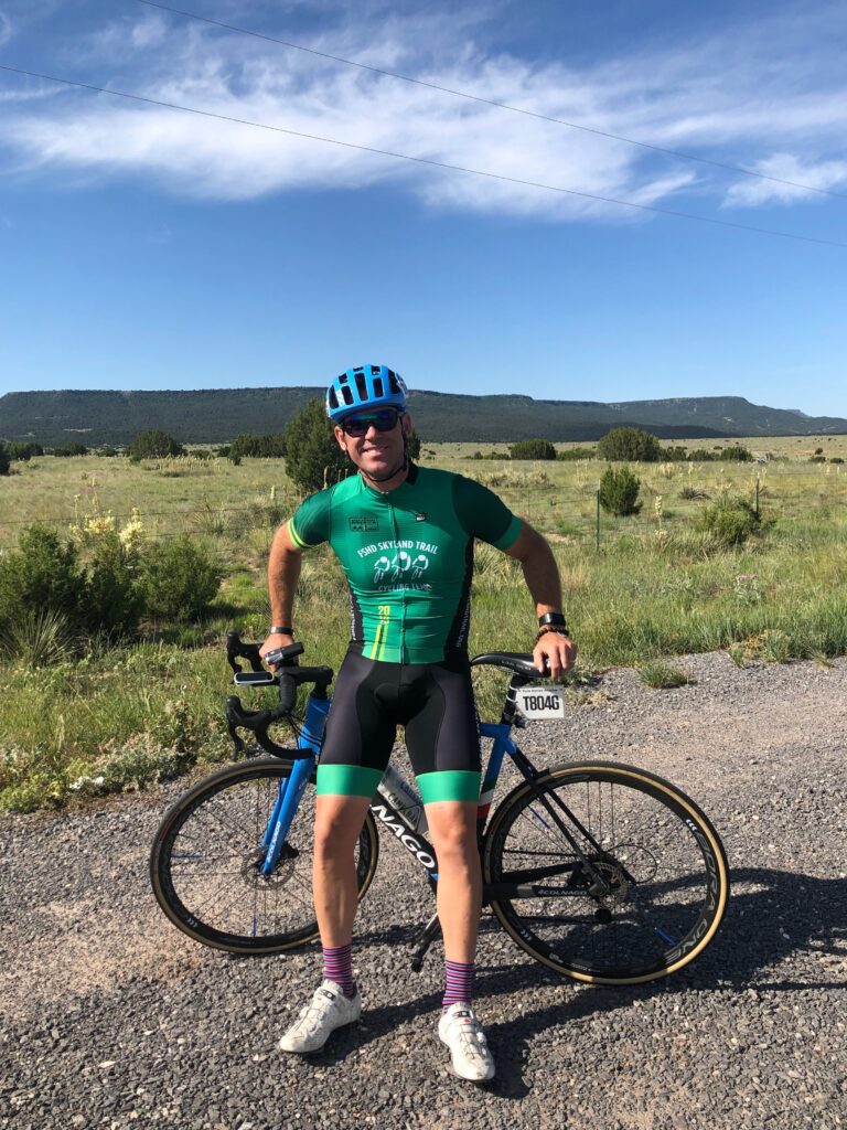 Powell Brown with his road bike